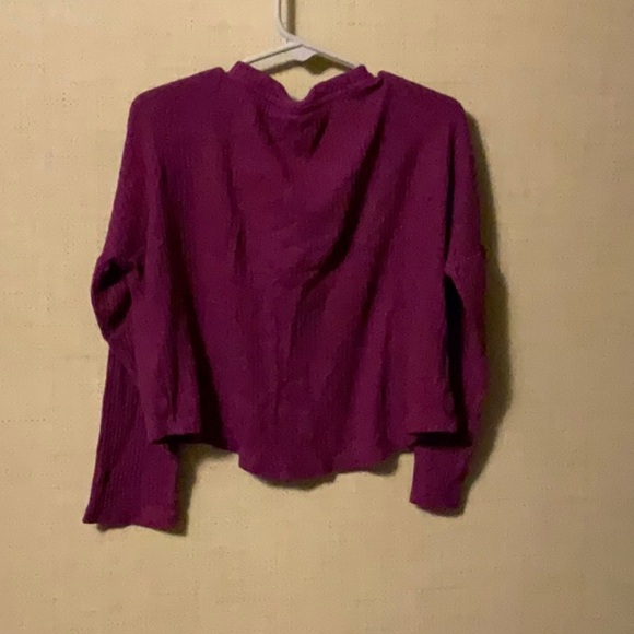 Kids Purple Button-Up Sweater - Picture 2 of 4